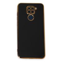 Newface Xiaomi Redmi Note 9 Kılıf Volet Silikon - Siyah