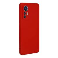 Newface Xiaomi Mi 12 Lite Kılıf Nano içi Kadife Silikon - Kırmızı
