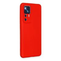 Newface Xiaomi Mi 12T Pro Kılıf Nano içi Kadife Silikon - Kırmızı