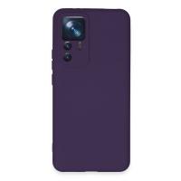 Newface Xiaomi Mi 12T Pro Kılıf Nano içi Kadife Silikon - Mor