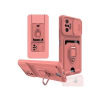 Newface Xiaomi Redmi Note 10 Pro Kılıf Zuma Kartvizitli Yüzüklü Silikon - Pembe