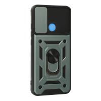 Newface Xiaomi Redmi 9C Kılıf Pars Lens Yüzüklü Silikon - Yeşil