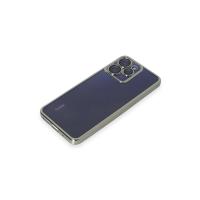 Newface Xiaomi Redmi 12 Kılıf Razer Lensli Silikon - Gümüş