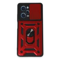 Newface Xiaomi Redmi Note 12 Pro 5G Kılıf Pars Lens Yüzüklü Silikon - Kırmızı