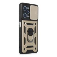 Newface Xiaomi Redmi Note 12 Pro 5G Kılıf Pars Lens Yüzüklü Silikon - Gold