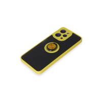 Newface Xiaomi Redmi 12 Kılıf Montreal Yüzüklü Silikon Kapak - Sarı