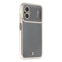 Newface Xiaomi Poco M5 Kılıf Liva Lens Silikon - Beyaz