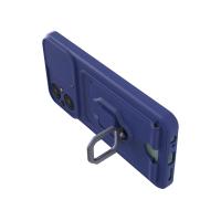 Newface Xiaomi Poco M5 Kılıf Zuma Kartvizitli Yüzüklü Silikon - Lacivert