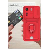 Newface Xiaomi Redmi 13C Kılıf Zuma Kartvizitli Yüzüklü Silikon - Siyah