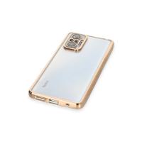 Newface Xiaomi Redmi Note 10 Pro Kılıf Razer Lensli Silikon - Gold
