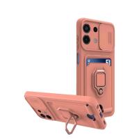 Newface Xiaomi Redmi Note 13 4G Kılıf Zuma Kartvizitli Yüzüklü Silikon - Pembe