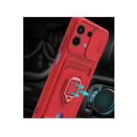 Newface Xiaomi Redmi Note 13 4G Kılıf Zuma Kartvizitli Yüzüklü Silikon - Pembe