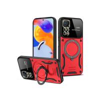 Newface Xiaomi Redmi Note 12 Pro 4G Kılıf Joy Lens Standlı Kapak - Kırmızı