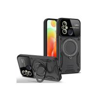 Newface Xiaomi Redmi 12C Kılıf Joy Lens Standlı Kapak - Siyah