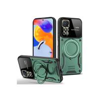 Newface Xiaomi Redmi Note 11 Pro Kılıf Joy Lens Standlı Kapak - Koyu Yeşil