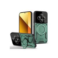 Newface Xiaomi Redmi 14C Kılıf Joy Lens Standlı Kapak - Koyu Yeşil