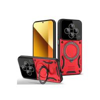 Newface Xiaomi Redmi 14C Kılıf Joy Lens Standlı Kapak - Kırmızı