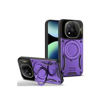 Newface Xiaomi Redmi Note 14 Pro 5G Kılıf Joy Lens Standlı Kapak - Mor