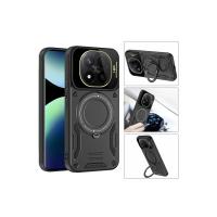 Newface Xiaomi Redmi Note 14 Pro Plus Kılıf Joy Lens Standlı Kapak - Kırmızı