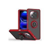 Newface Xiaomi Redmi Note 14 Pro 4G Kılıf Montreal Yüzüklü Silikon Kapak - Kırmızı