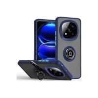 Newface Xiaomi Redmi Note 14 Pro 4G Kılıf Montreal Yüzüklü Silikon Kapak - Lacivert