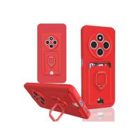 Newface Xiaomi Redmi 14C Kılıf Zuma Kartvizitli Yüzüklü Silikon - Kırmızı