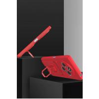 Newface Xiaomi Redmi 14C Kılıf Zuma Kartvizitli Yüzüklü Silikon - Kırmızı