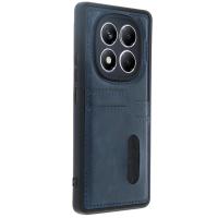 Newface Xiaomi Redmi Note 14 Pro 5G Kılıf Sara Kartvizitli Deri Kılıf - Lacivert