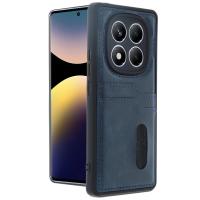 Newface Xiaomi Redmi Note 14 Pro 5G Kılıf Sara Kartvizitli Deri Kılıf - Lacivert