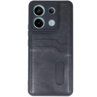 Newface Xiaomi Redmi Note 13 Pro 4G Kılıf Sara Kartvizitli Deri Kılıf - Siyah