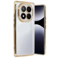 Newface Xiaomi Redmi Note 14 Pro Plus Kılıf Razer Lensli Silikon - Gold