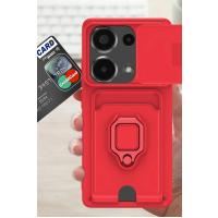 Newface Xiaomi Redmi Note 13 Pro 4G Kılıf Zuma Kartvizitli Yüzüklü Silikon - Yeşil