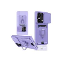 Newface Xiaomi Redmi Note 13 Pro 4G Kılıf Zuma Kartvizitli Yüzüklü Silikon - Lila