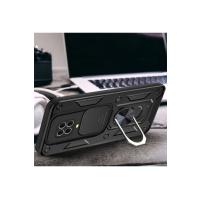 Newface Xiaomi Redmi Note 9 Pro Kılıf Pars Lens Yüzüklü Silikon - Siyah