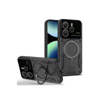 Newface Xiaomi Redmi Note 14 4G Kılıf Joy Lens Standlı Kapak - Siyah