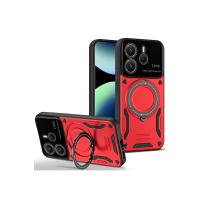 Newface Xiaomi Redmi Note 14 4G Kılıf Joy Lens Standlı Kapak - Kırmızı