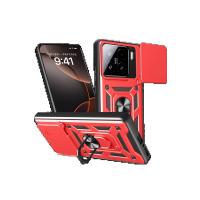 Newface Xiaomi Mi 15 Kılıf Pars Lens Yüzüklü Silikon - Kırmızı