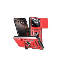 Newface Xiaomi Mi 15 Pro Kılıf Pars Lens Yüzüklü Silikon - Kırmızı