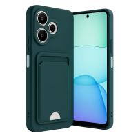 Newface Xiaomi Redmi 13 4G Kılıf Kelvin Kartvizitli Silikon - Koyu Yeşil