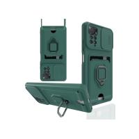 Newface Xiaomi Redmi Note 12 Pro 4G Kılıf Zuma Kartvizitli Yüzüklü Silikon - Yeşil