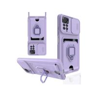 Newface Xiaomi Redmi Note 12 Pro 4G Kılıf Zuma Kartvizitli Yüzüklü Silikon - Lila