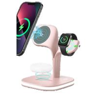 Newface YM-UD22 Kablosuz Şarj Masaüstü Set - Pembe