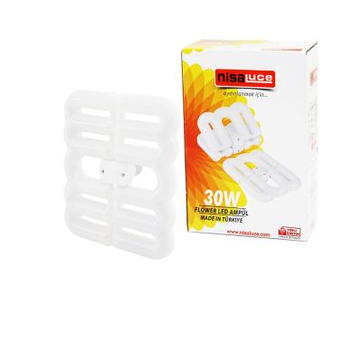 NİSALUCE EAMP-096/B 30W - E27FLOWER KATLANIR- 4B ŞEKİL16X21CMBEYAZ LED LAMBA AMPUL 2700LÜMEN- 6500K