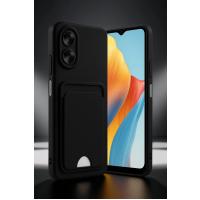 Oppo A38 Kılıf Kelvin Kartvizitli Silikon - Koyu Yeşil