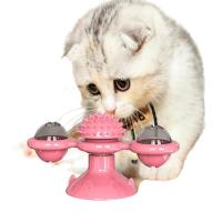 Pet Malzemeleri Vantuzlu Fırıldak Toplu Dönen Şeffaf Depo Tasarım İnteraktif Kedi Oyuncağı