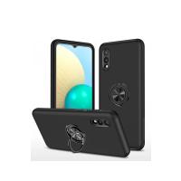 Samsung Galaxy A02 Kılıf Elit Yüzüklü Kapak - Siyah
