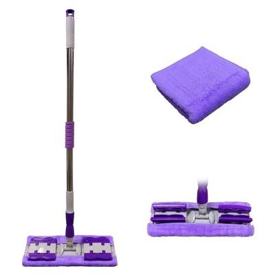 Sihirli Spin Mop Teleskopik Çok Amaçlı Mop +1 Bez Hediyeli - Mor