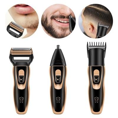 Üç Başlıklı Tıraş Makinesi Erkek Saç Sakal Bakım Seti