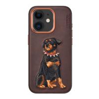 Venco iPhone 11 Perma Desenli Kapak - Koyu Kahve