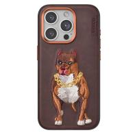 Venco iPhone 14 Pro Max Perma Desenli Kapak - Kahverengi